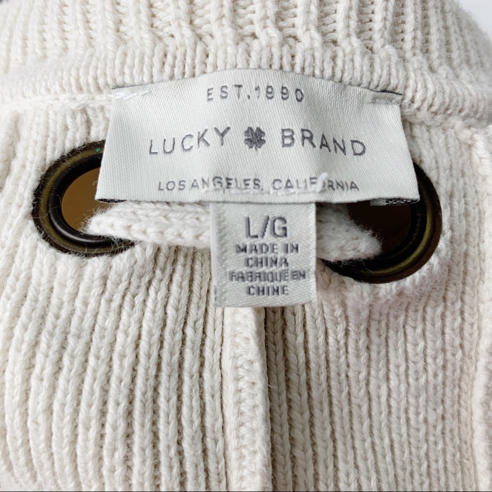 Lucky Brand Lace-Up Back Sweater In Natural Color - Picture 8 of 8